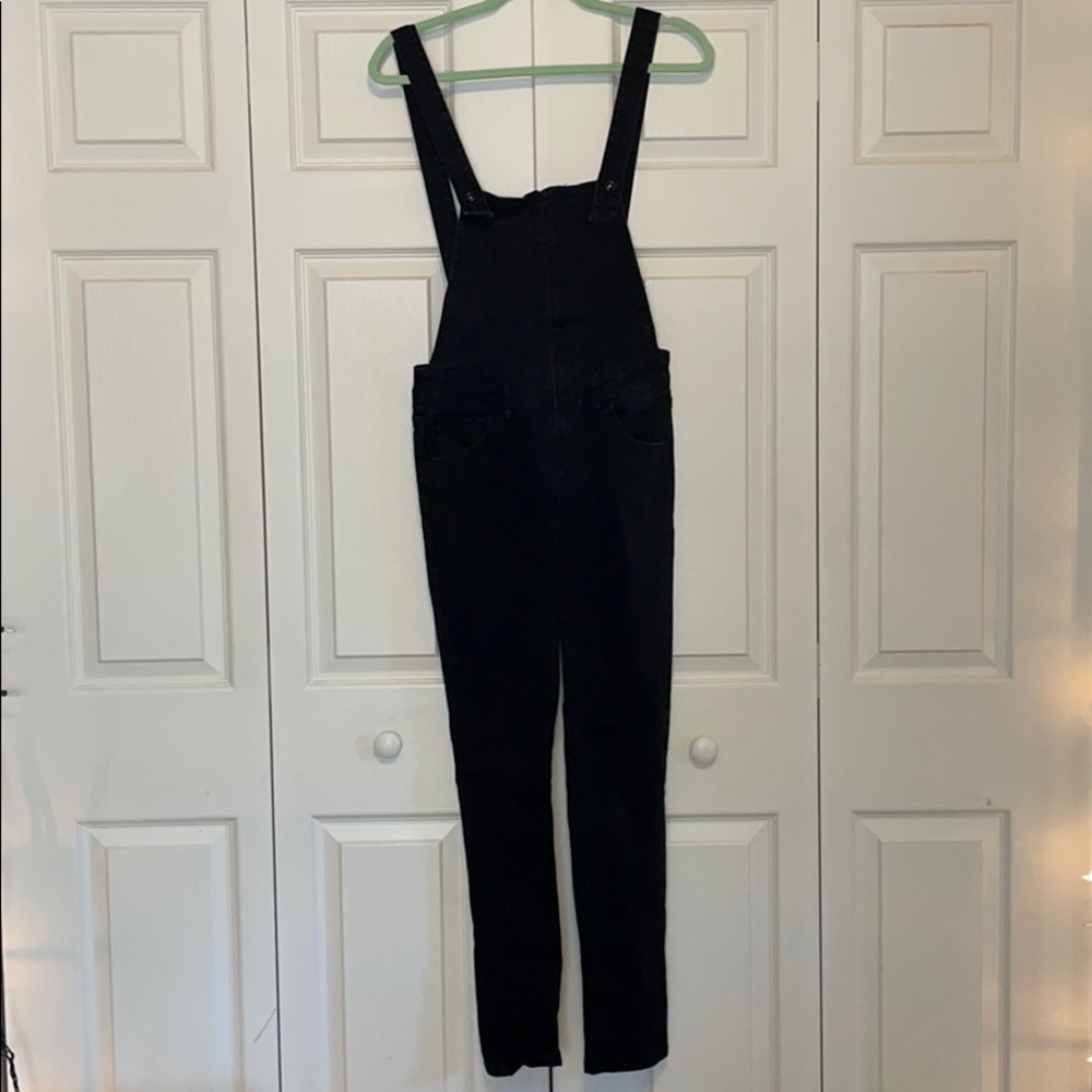 Vintage Black Denim Overalls